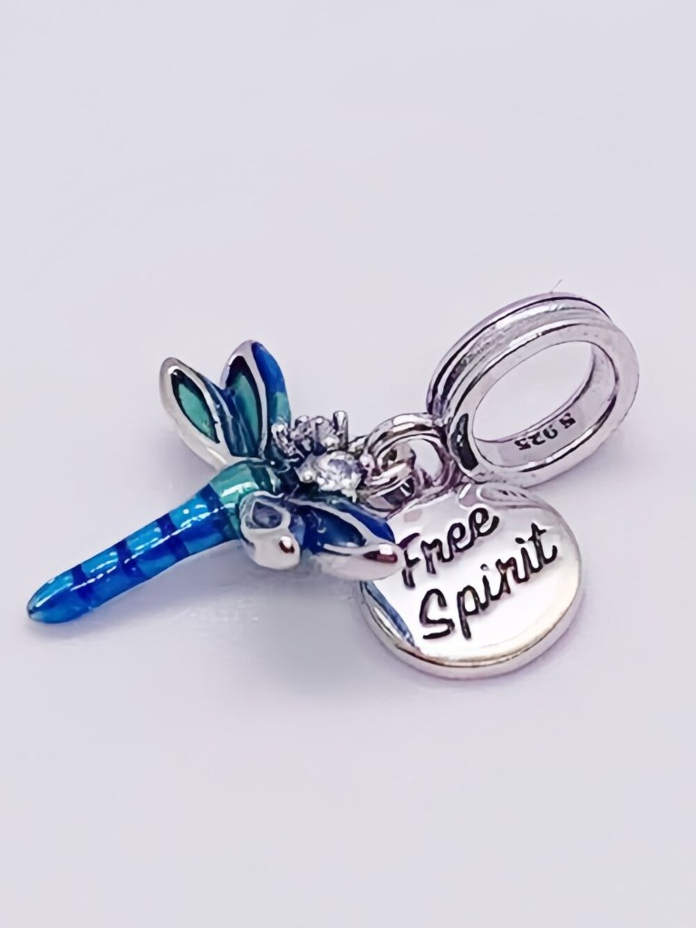 Pandora Dragonfly Double Dangle Sterling Silver Charm